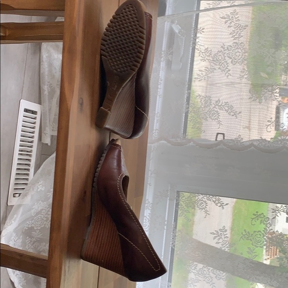 Aerosoles brown leather wedge heel - Picture 4 of 5